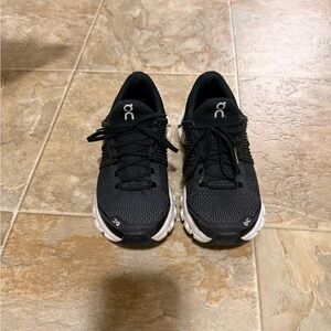 On Running Black and White Athletic Shoes